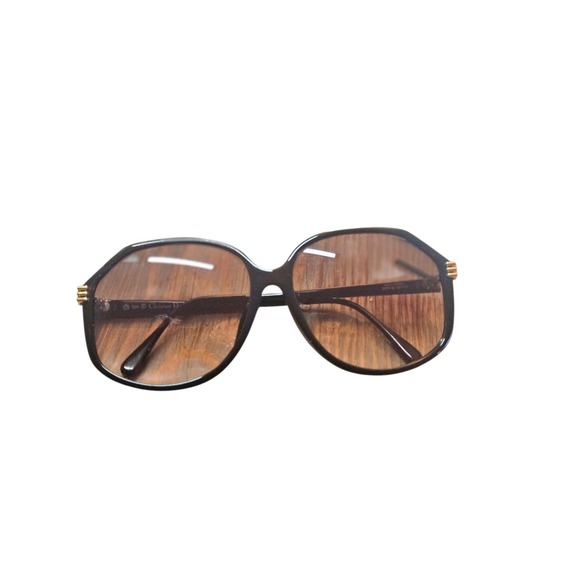 Vintage Christian Dior Sunglasses 2802A 90 Brown Ombre Gold Accent Italy - Picture 1 of 8